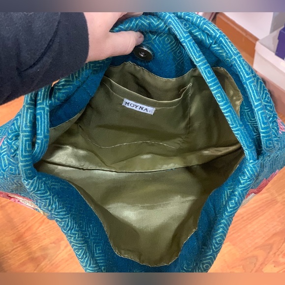 Moyna Handbag Floral Embroidery Boho Fairy Fairycore Mermaidcore Tapestry - Picture 9 of 10